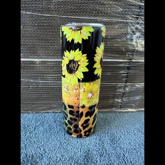 #MomLife Insulated Sunflower Tumbler Travel Mug - Picture 2 of 4